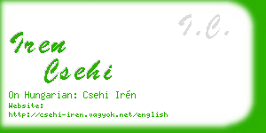 iren csehi business card